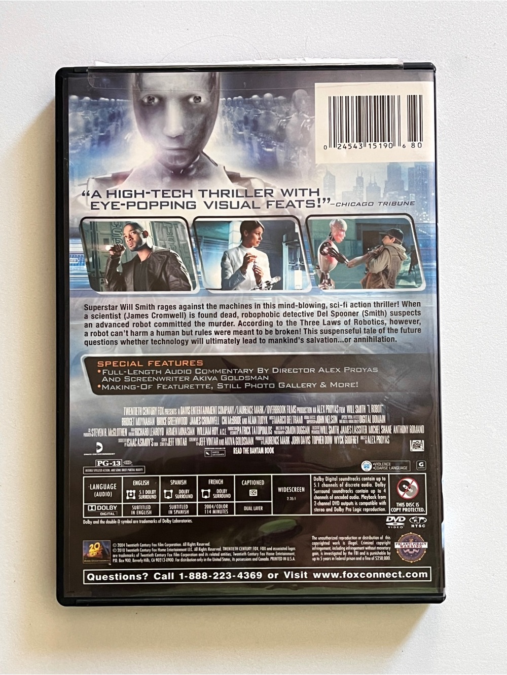 I, Robot (DVD) - Sci-Fi Action Movie - Black - Picture 2 of 4
